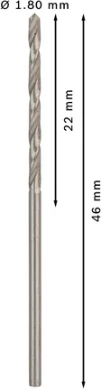 Bosch PRO Metal HSS-G 1,8 mm spirālveida urbis.