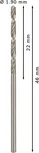 Bosch PRO Metal HSS-G 1,9 mm spirālveida urbis.