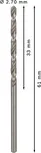 Bosch PRO Metal HSS-G spirālveida urbis 2,7 mm.