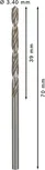 Bosch PRO Metal HSS-G spirālveida urbis 3,4 mm.