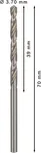 Bosch PRO Metal HSS-G 3,7 mm spirālveida urbis.