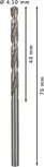 Bosch PRO metāla HSS-G spirālveida urbis 4,1 mm.