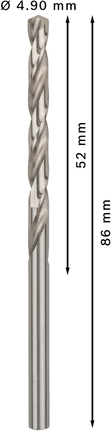 Bosch PRO Metal HSS-G spirālveida urbis 4,9 mm.