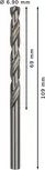 Bosch PRO metāla HSS-G spirālveida urbis 6,9 mm, garums 109 mm.