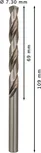 Bosch PRO Metal HSS-G 7,3 mm spirālveida urbis.