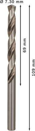 Bosch PRO Metal HSS-G 7,3 mm spirālveida urbis.