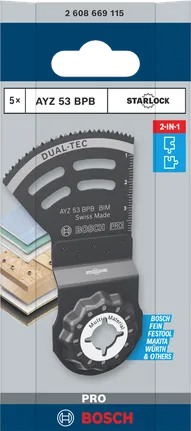 Bosch AYZ 53 BPB Dual-Tec asmens 53×40 mm 5 gab.