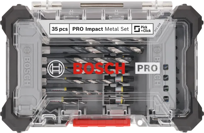 Bosch PRO trieciena uzgaļu komplekts metālam, 35 gab.