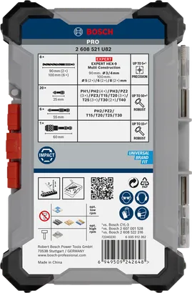 Bosch PRO triecienurbjmašīnu komplekts, 35 gab.