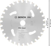 Bosch PRO Steel akumulatora ripzāģa asmens, 136 mm.