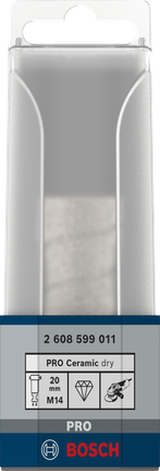 Bosch PRO Ceramic sausās frēzes 20 mm M14 flīžu darbiem.