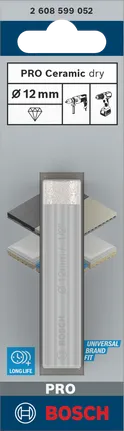 Bosch PRO Ceramic sausās urbšanas uzgalis 12 mm.