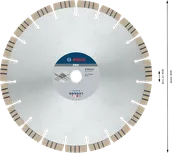 Bosch PRO Concrete dimanta disks 300 mm betona griešanai.