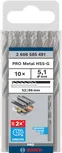 Bosch PRO Metal HSS-G 5,1 mm spirālveida urbju komplekts.