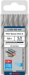 Bosch PRO Metal HSS-G 5,9 mm spirālveida urbju uzgaļi, 10 gab. iepakojumā.