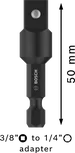 Bosch PRO uzgaļa adapteris no 3/8 collas uz 1/4 collu, 50 mm.