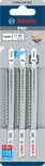 Bosch PRO Multi Material T345XF figūrzāģa asmeņi, 3 gab. iepakojumā.