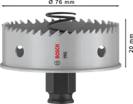 Bosch PRO lokšņu metāla PC Plus caurumzāģis 76 mm metālam.