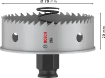 Bosch PRO lokšņu metāla PC Plus caurumzāģis, 79 mm diametrs.