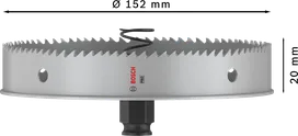Bosch PRO lokšņu metāla PC Plus caurumzāģis 152 mm.