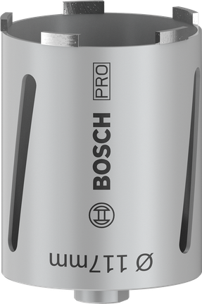 Bosch PRO sausās urbšanas kroņurbis 117 mm mūra urbšanai.