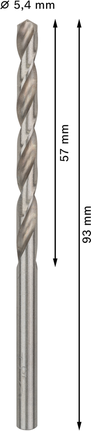 Bosch PRO Metal HSS-G 5,4 mm spirālveida urbis.