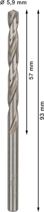 Bosch PRO Metal HSS-G spirālveida urbis ar diametru 5,9 mm.