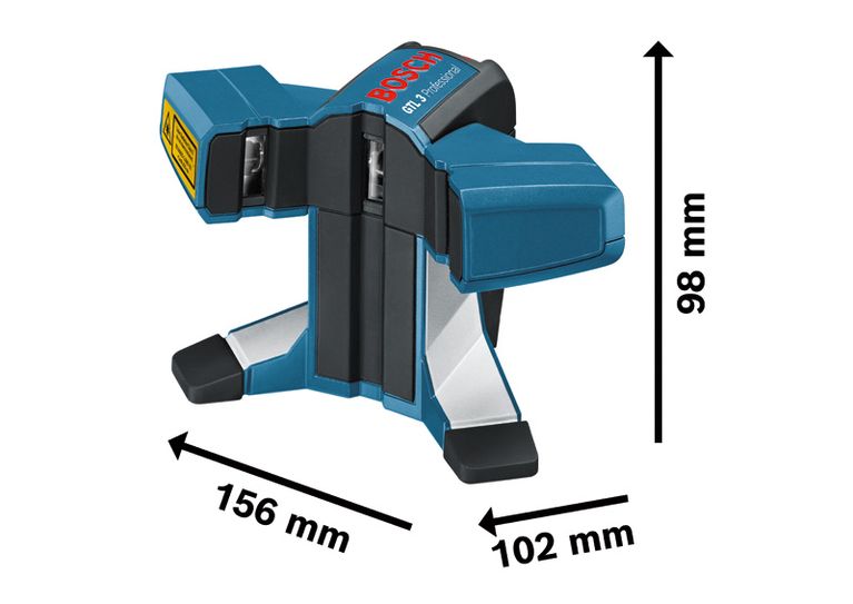 Bosch GTL 3 flīžu lāzers, IP54 putekļu un šļakatu aizsardzība.