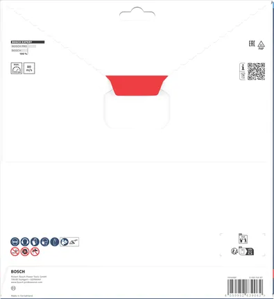 Bosch EXPERT daudzmateriālu karbīda griezējdiska iepakojums.