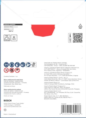 Bosch EXPERT daudzmateriālu karbīda griešanas disks 110 x 20 mm.