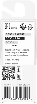 Bosch PRO frēzes taisnais uzgalis, viena rieva, 5 mm diametrs.