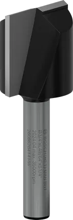 Bosch PRO frēzes taisnais uzgalis ar divām rievām, 3/4 collu diametrā.