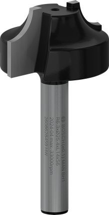 Bosch PRO frēzes uzgalis Ovolo ar 6 mm kātu malu profilēšanai.