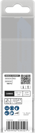 Bosch EXPERT Thin Tough Metal S 922 EHM karbīda zāģa asmeņi, 10 gab. iepakojumā.