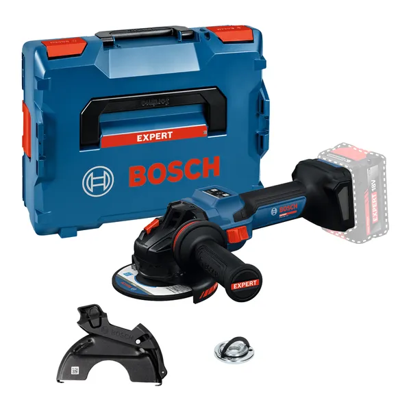 Bosch akumulatora leņķa slīpmašīna EXWS18V-15S ar koferi.