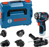 Bosch GSR 12V-32 FC akumulatora urbjmašīnas komplekts ar stiprinājumiem.