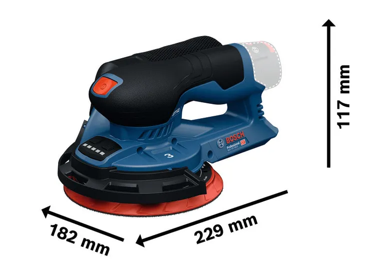 Bosch GEX 12V-150-3 akumulatora ekscentra slīpmašīna.