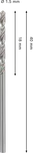 Bosch PRO Metal HSS-G 1,5 mm spirālveida urbis.