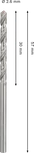 Bosch PRO metāla HSS-G spirālveida urbis 2,6x57 mm.