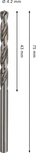Bosch PRO Metal HSS-G spirālveida urbis metālam, 4,2 mm.
