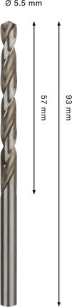 Bosch PRO Metal HSS-G spirālveida urbis 5,5 mm metāla urbšanai.