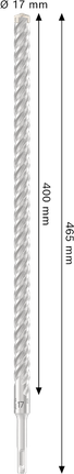 Bosch PRO SDS plus-5X āmura urbis 17x400x465 mm.