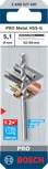 Bosch PRO Metal HSS-G 5,1 mm spirālveida urbis metālam.