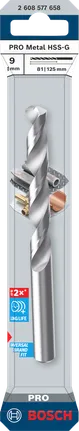 Bosch PRO Metal HSS-G 9 mm spirālveida urbis metālam.