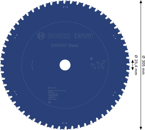 Bosch EXPERT tērauda ripzāģa asmens 305 mm T60.