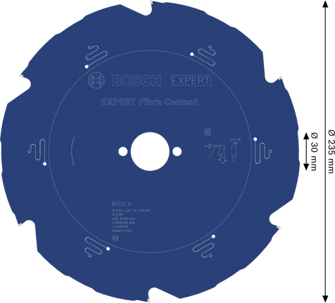 Bosch EXPERT šķiedru cementa ripzāģa asmens 235 mm.