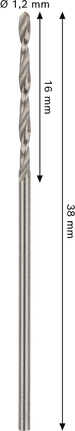 Bosch PRO Metal HSS-G 1,2 mm spirālveida urbis.