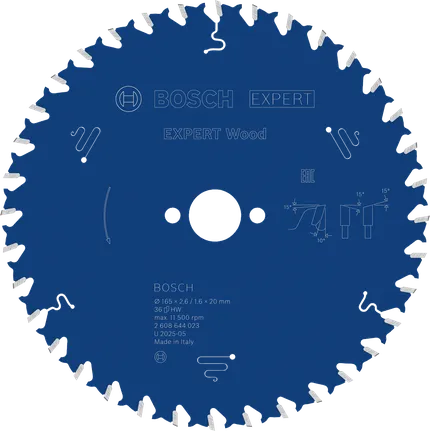 Bosch EXPERT Wood ripzāģa asmens 165 mm precīzai koksnes griešanai.