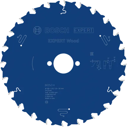 Bosch EXPERT Wood ripzāģa asmens 190 mm T24.