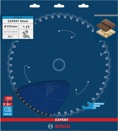 Bosch EXPERT Wood 315 mm T72 zāģa asmens.